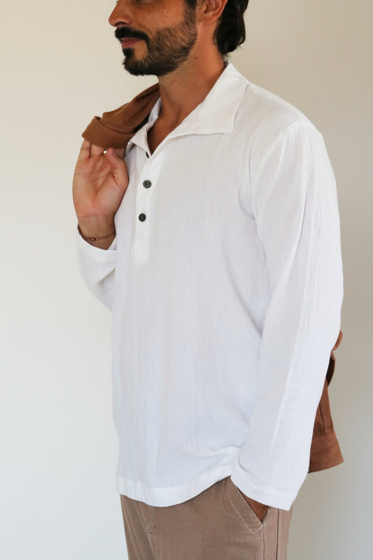 Chemise Casual homme en coton blanc