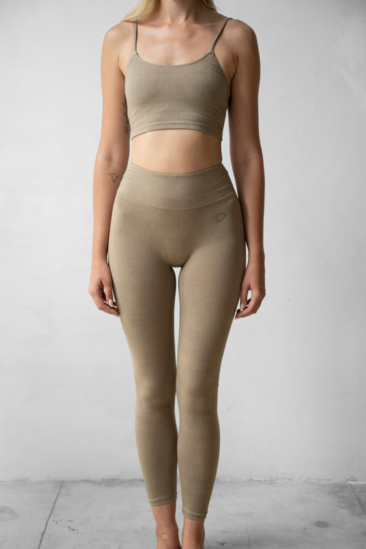 Legging de yoga femme couleur sable en EcoVero
